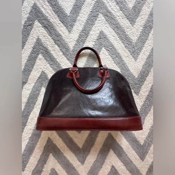 Italian Leather Top Handle Purse - Picture 1 of 7